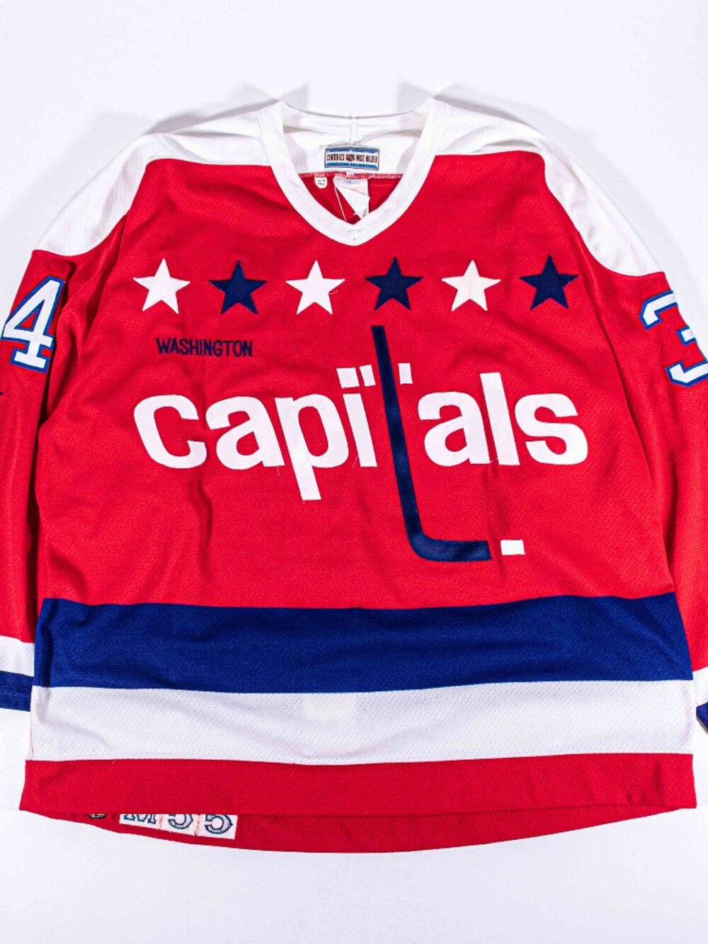 CCM Washington Capitals Al Iafrate Jersey Strap Maska Air Knit Size 52